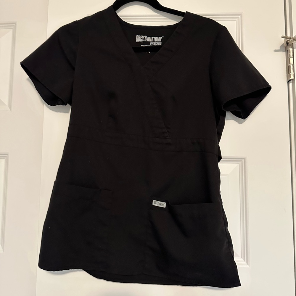Grey's Anatomy Black Scrub Top